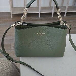 NWT Kate Spade Aubrey Cedar Stan Pebble Leather Top Handle Satchel Crossbody Bag